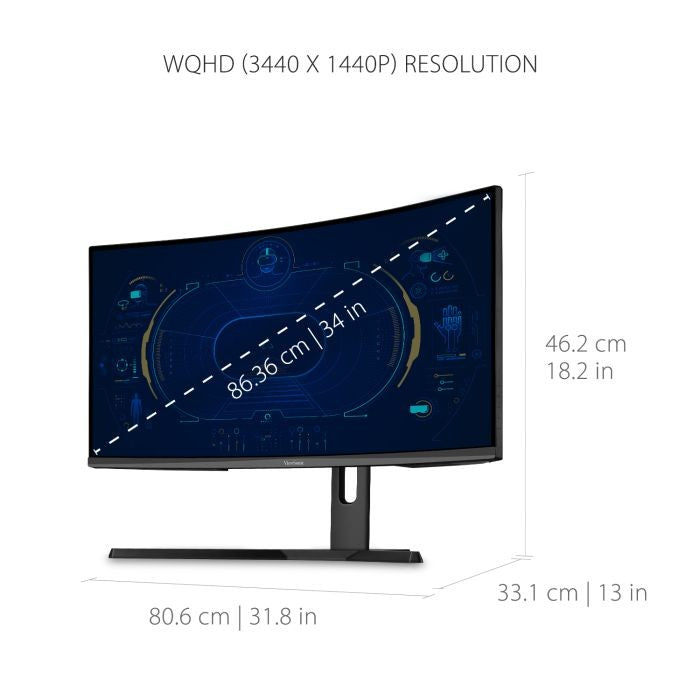 VX3418-2KPC - 34" OMNI 21:9 Curved 1440p 1ms 144Hz Gaming Monitor with Adaptive Sync