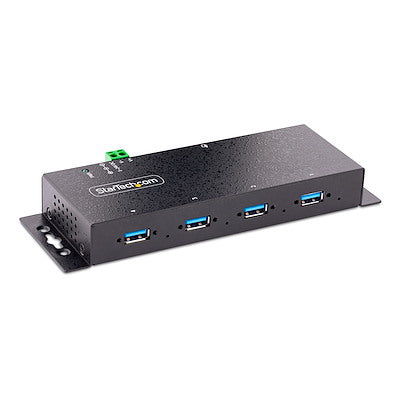 4-Port Industrial USB USB 3.0 5Gbps Hub (Rugged USB Hub w/ESD and Surge Protection)