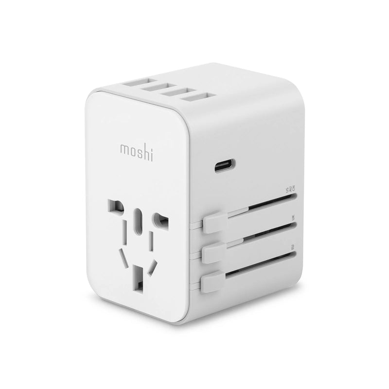 World Travel Adapter with USB-C and USB-A Ports
