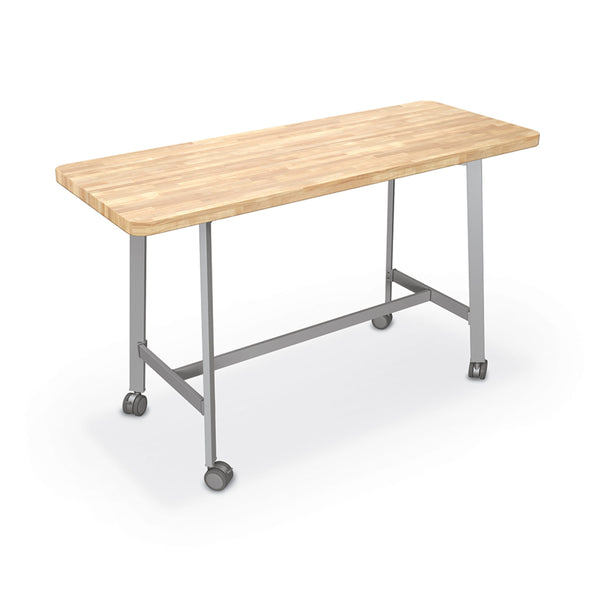 Akt Table, Butcher Block, 42"H (rectangular leg shape)