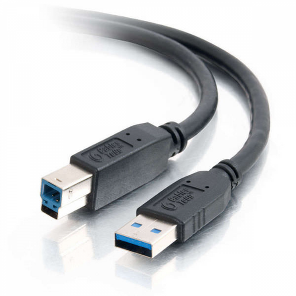 USB 3.0 A Male to B Male Cable, 6.6ft (black)