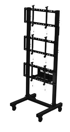 SmartMount® Portable Video Wall Cart 1x3 Configuration (for 46" to 60" displays)