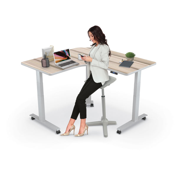 Elate Electric Height Adjustable 3 Leg Corner Desk (24")