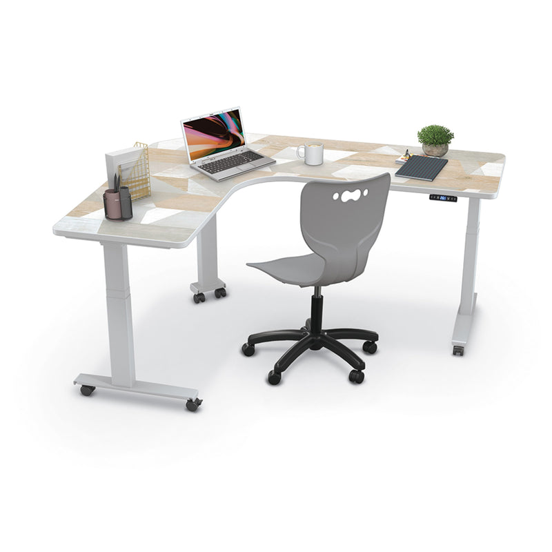 Elate Electric Height Adjustable 3 Leg Corner Desk (24")