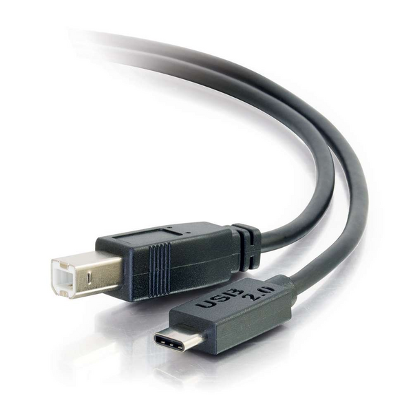 USB 2.0 USB-C to USB-B 3ft Cable M/M (black)