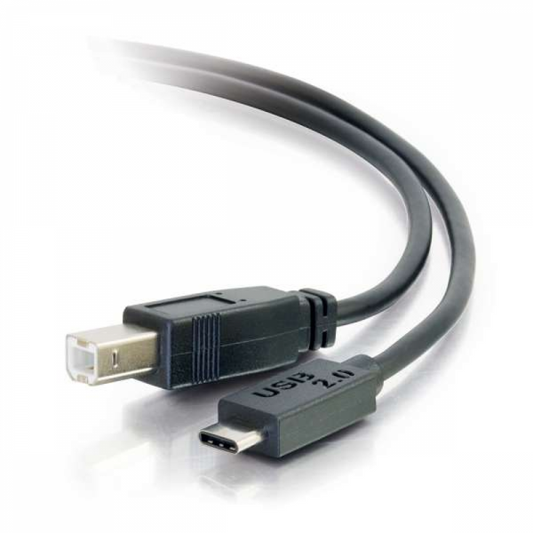 USB 2.0 USB-C to USB-B 6ft Cable M/M (black)