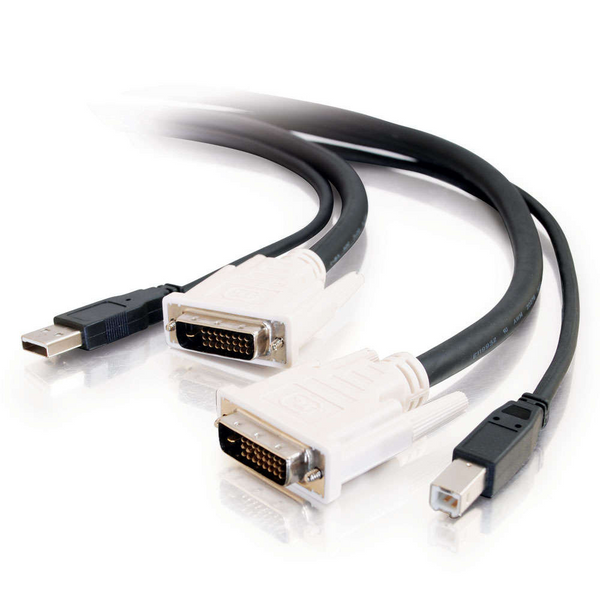 DVI™ Dual Link + USB 2.0 KVM Cable, 6ft