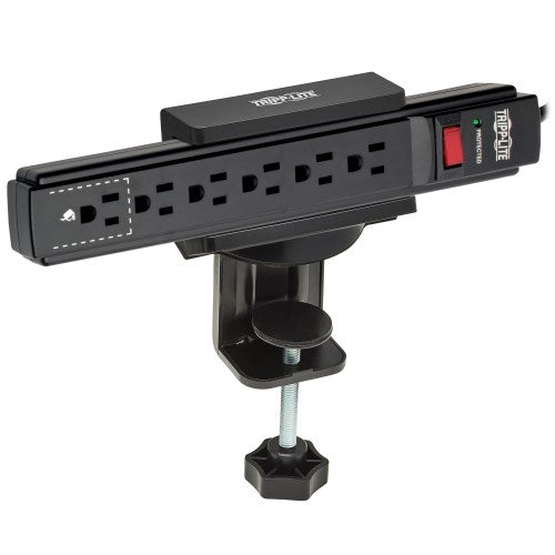 Clamp-On Power Strip Surge Protector Holder