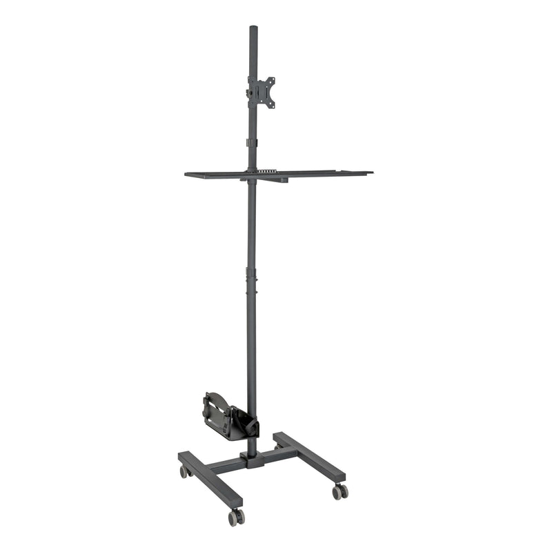 Mobile Workstation TV Floor Stand Cart Height-Adjustable