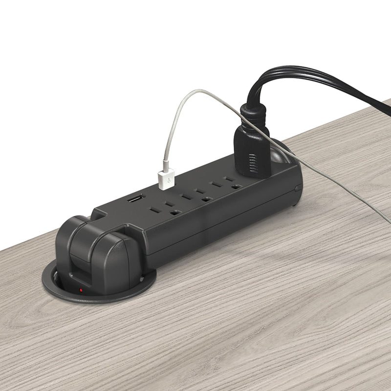 Pop-Up Grommet Outlet & USB Charger