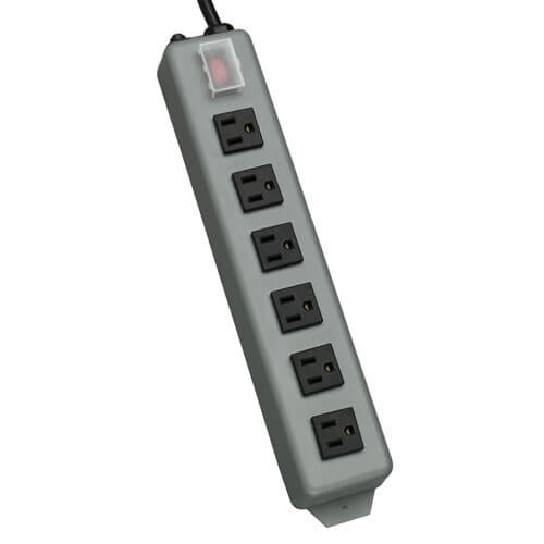 6-OUTLET POWER STRIP METAL 15FT CORD 15A