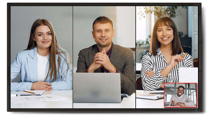You can choose between headshot and half body mode to adapt to any meeting situation. Great for collaboration or video calling. 