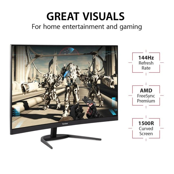 VX3268-2KPC-MHD - 32" OMNI Curved 1440p 1ms 144Hz Gaming Monitor with FreeSync Premium